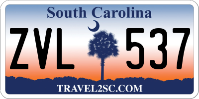SC license plate ZVL537