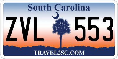 SC license plate ZVL553