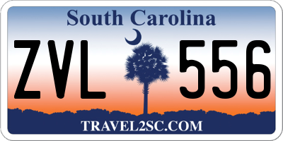 SC license plate ZVL556