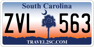 SC license plate ZVL563