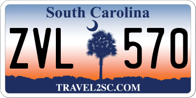 SC license plate ZVL570