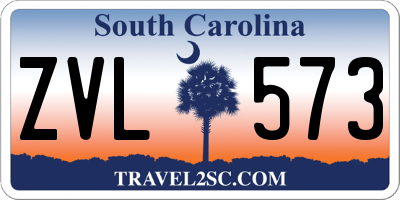 SC license plate ZVL573