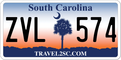 SC license plate ZVL574