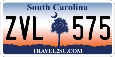 SC license plate ZVL575