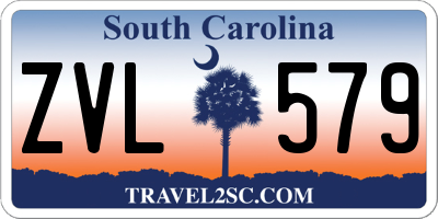 SC license plate ZVL579