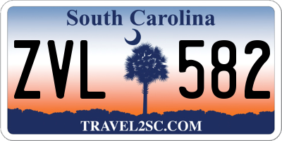 SC license plate ZVL582