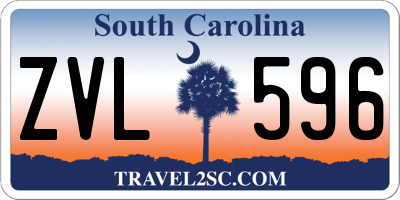 SC license plate ZVL596