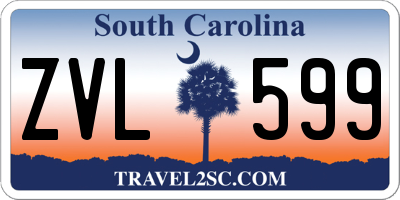 SC license plate ZVL599