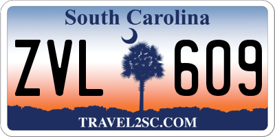 SC license plate ZVL609