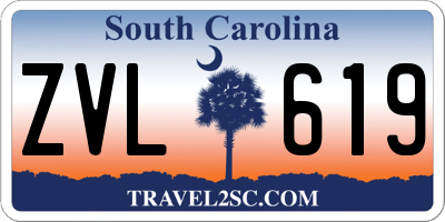 SC license plate ZVL619