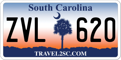 SC license plate ZVL620