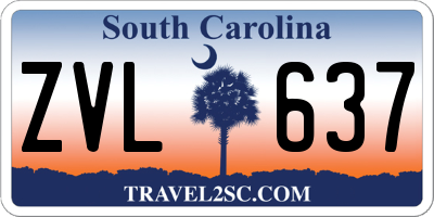 SC license plate ZVL637