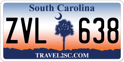 SC license plate ZVL638