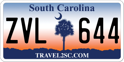 SC license plate ZVL644