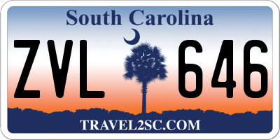 SC license plate ZVL646