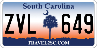 SC license plate ZVL649