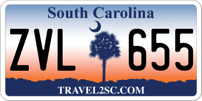 SC license plate ZVL655