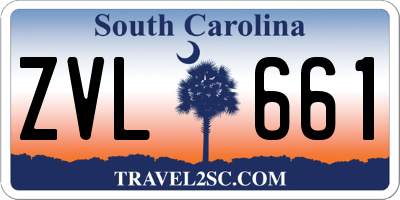 SC license plate ZVL661
