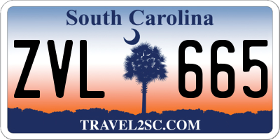 SC license plate ZVL665