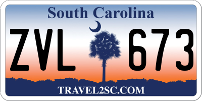 SC license plate ZVL673