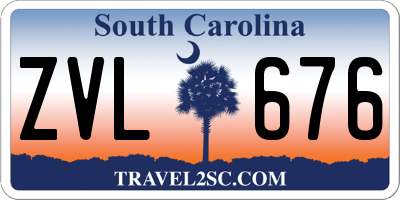 SC license plate ZVL676