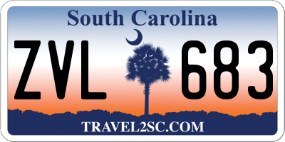 SC license plate ZVL683