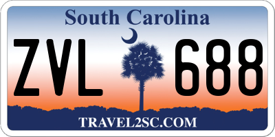 SC license plate ZVL688