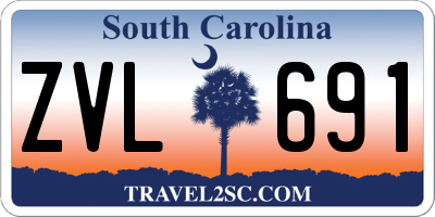 SC license plate ZVL691