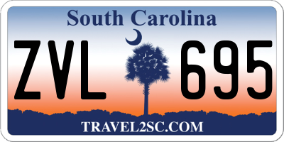 SC license plate ZVL695
