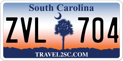 SC license plate ZVL704