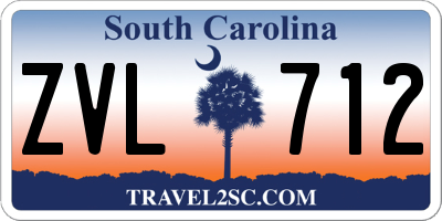 SC license plate ZVL712
