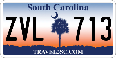 SC license plate ZVL713