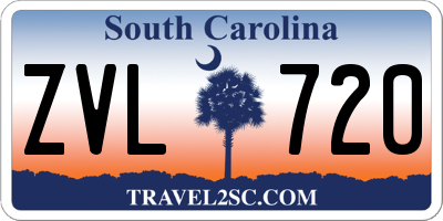 SC license plate ZVL720