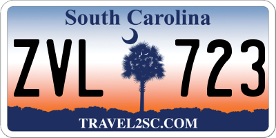 SC license plate ZVL723