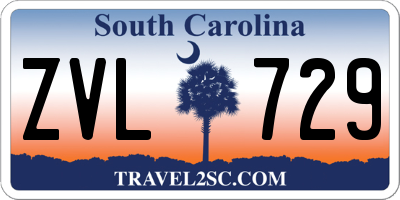 SC license plate ZVL729