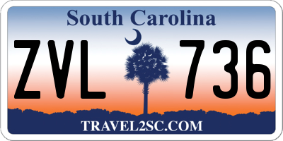 SC license plate ZVL736