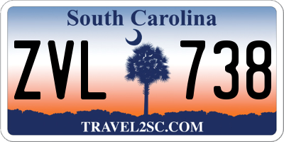 SC license plate ZVL738