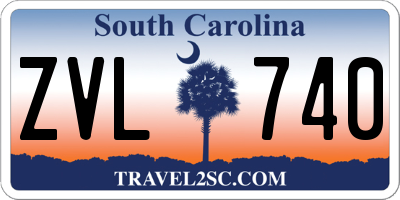 SC license plate ZVL740