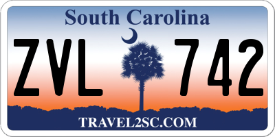SC license plate ZVL742