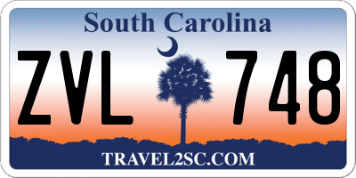 SC license plate ZVL748