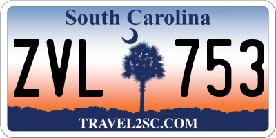 SC license plate ZVL753