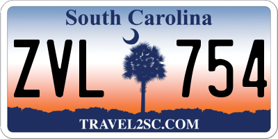 SC license plate ZVL754