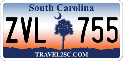 SC license plate ZVL755