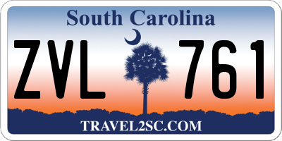 SC license plate ZVL761