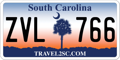 SC license plate ZVL766