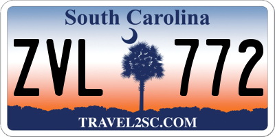 SC license plate ZVL772