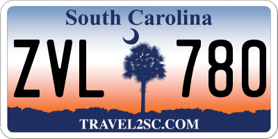 SC license plate ZVL780