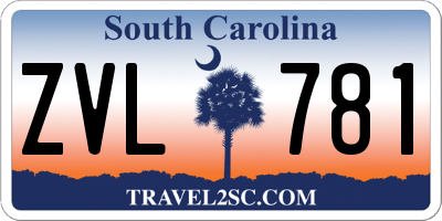 SC license plate ZVL781