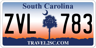 SC license plate ZVL783