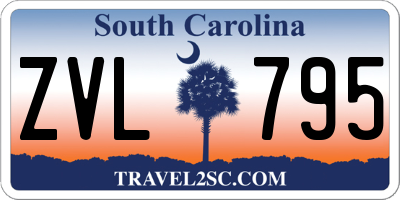 SC license plate ZVL795